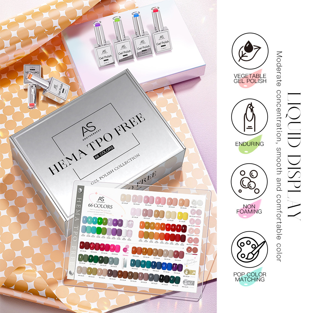 15ml HEMA & TPO-Free 66 Colors Gel Nail Polish Set