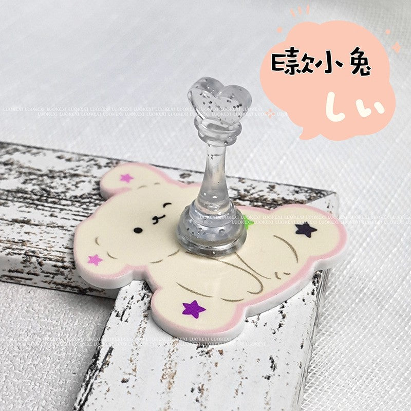 Cute Cartoon Nail Practice Stand – DIY Nail Art Display Holder