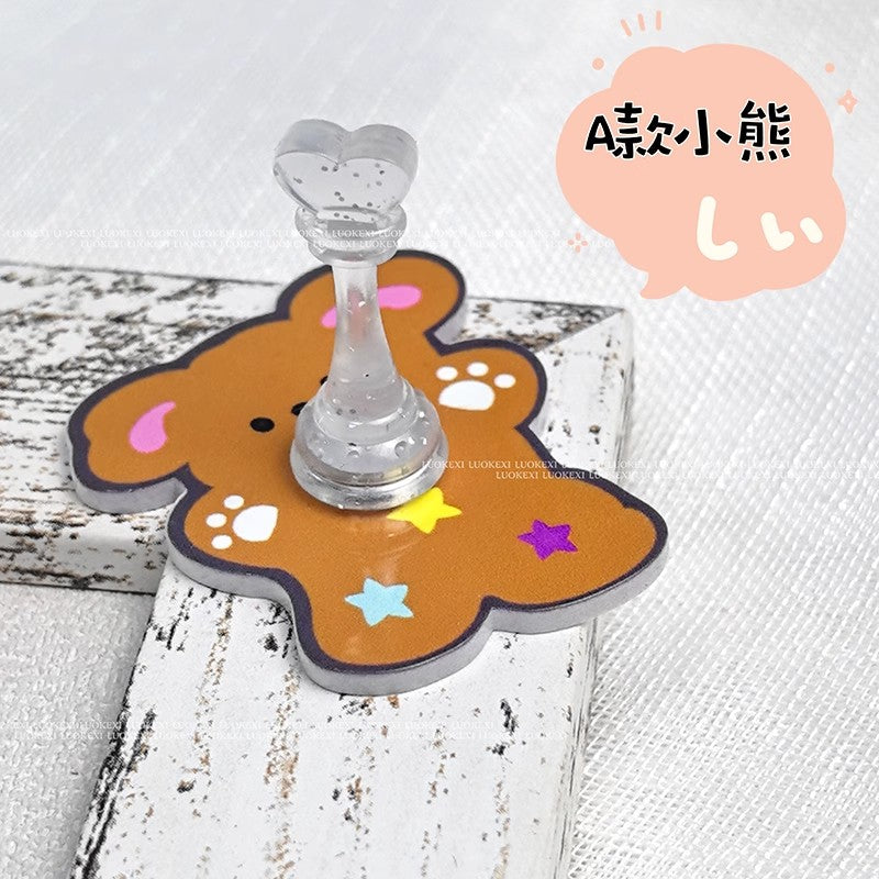 Cute Cartoon Nail Practice Stand – DIY Nail Art Display Holder