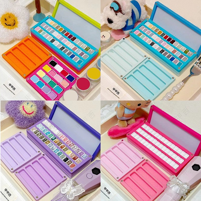 Dopamine Pastel Color Nail Gel Organizer Box – Multi-Layer Magnetic Storage