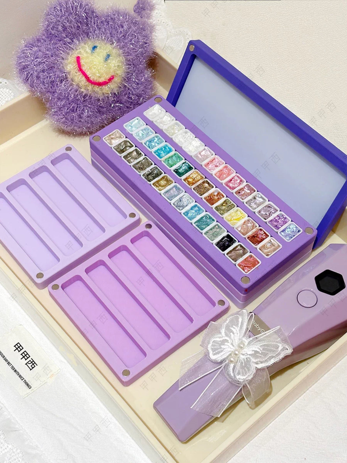 Dopamine Pastel Color Nail Gel Organizer Box – Multi-Layer Magnetic Storage