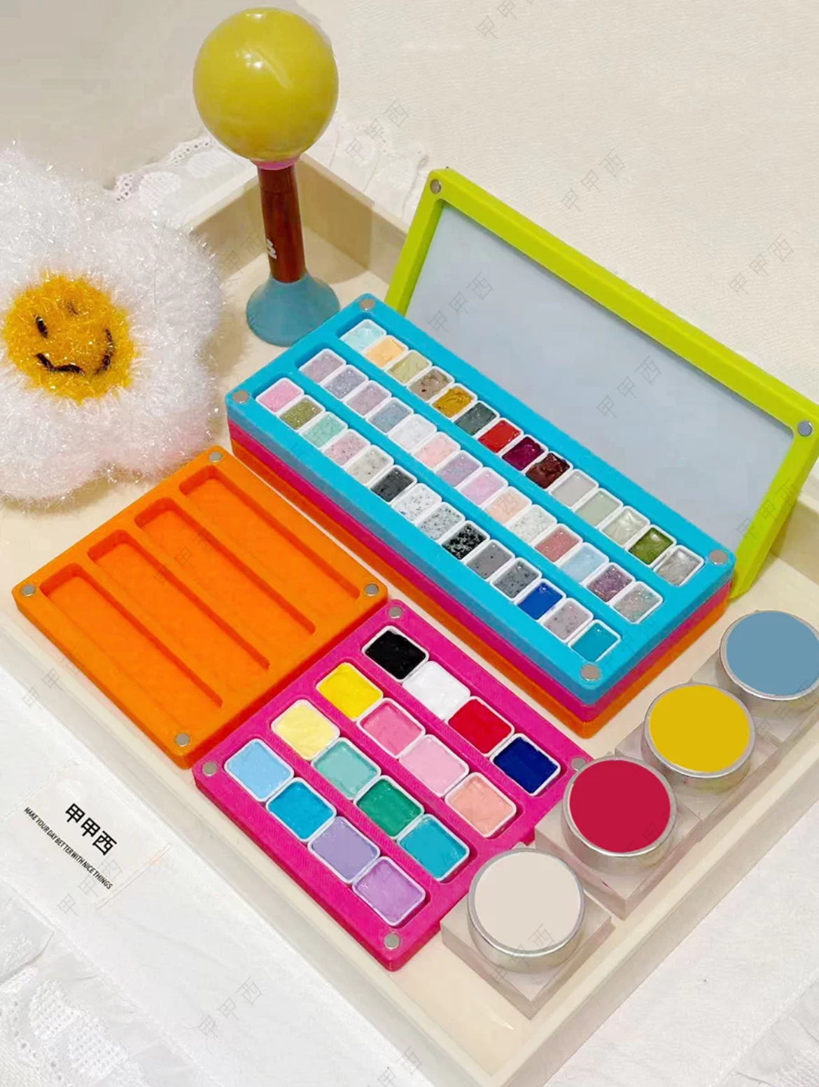 Dopamine Pastel Color Nail Gel Organizer Box – Multi-Layer Magnetic Storage