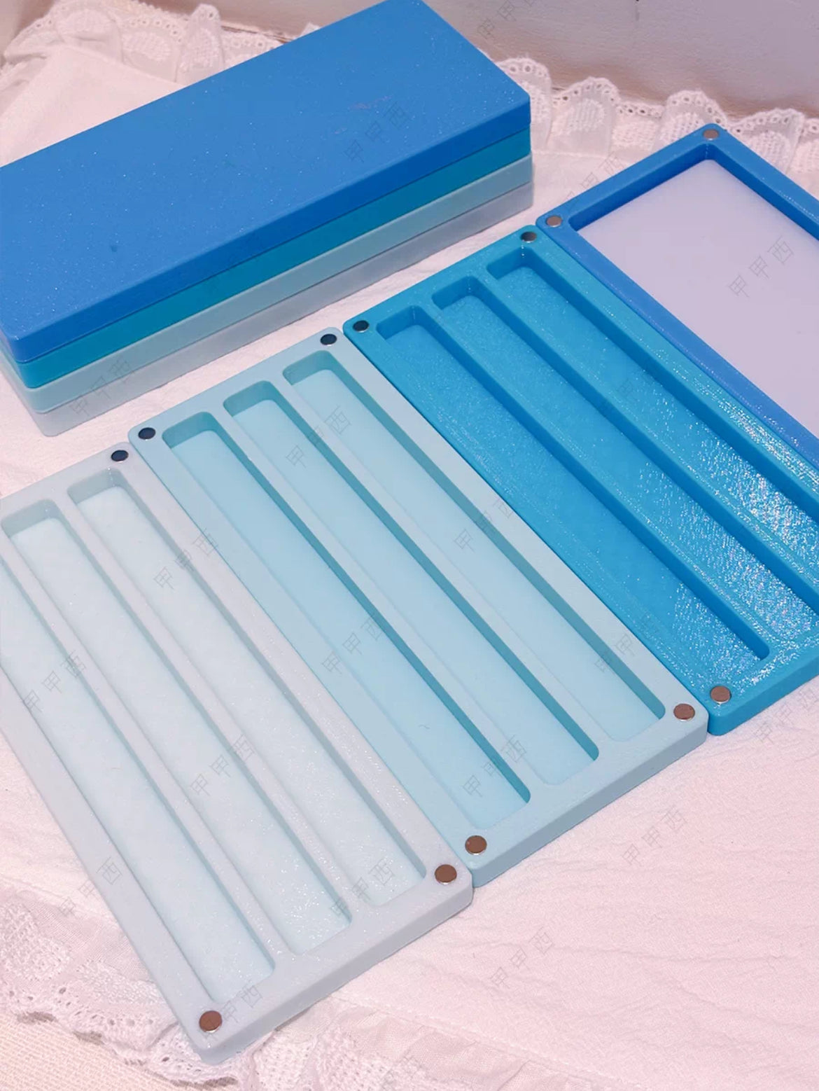 Dopamine Pastel Color Nail Gel Organizer Box – Multi-Layer Magnetic Storage