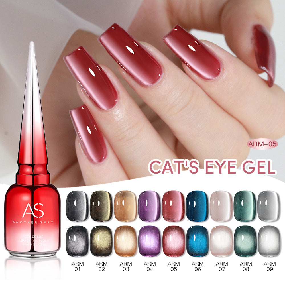 Luxury Shimmer Glass Cat Eye Gel Nail Polish – 9 Colors Gel Polish Set