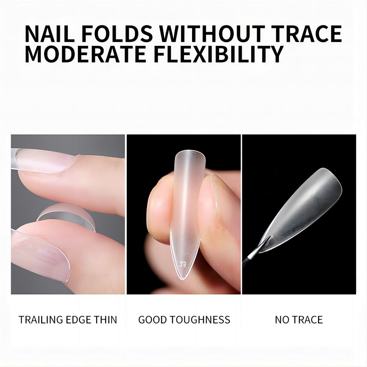 Matt Long coffin | Medium Stiletto Nail Jelly Tips 308Pcs Pre Etched Press on Nail