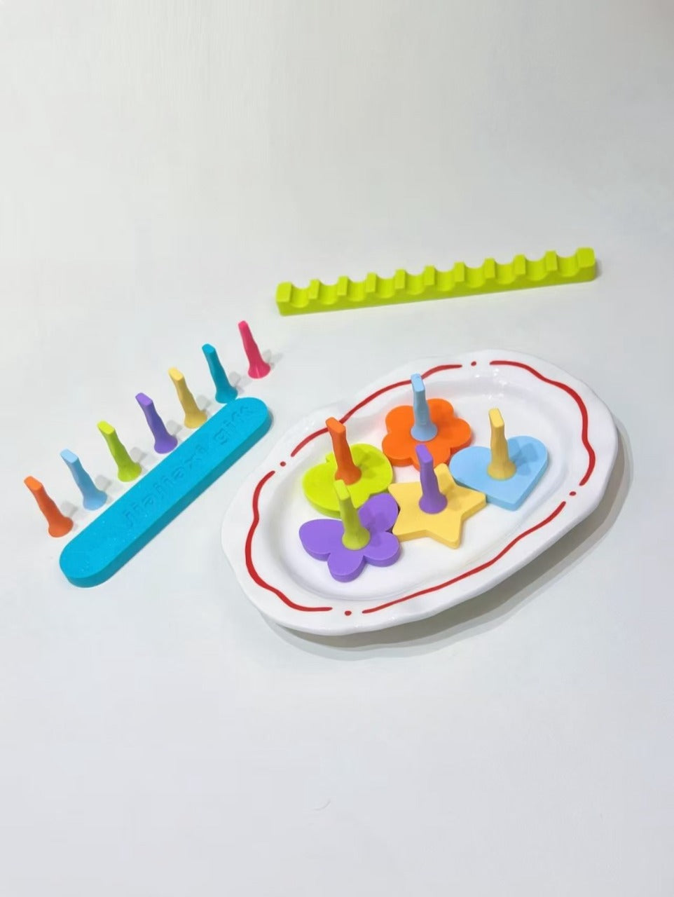 Pastel Colorful Nail Practice Stand & Brush Holder