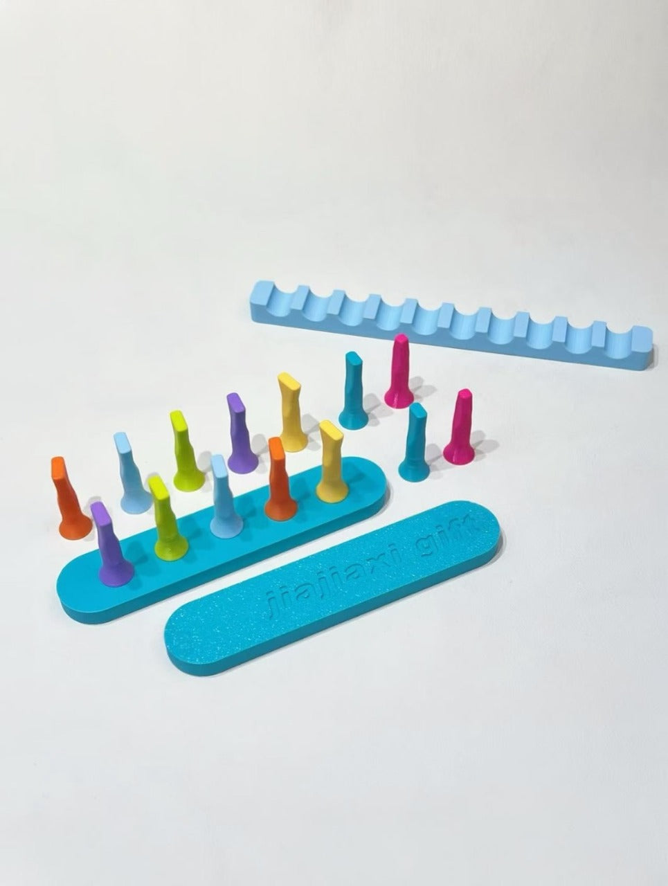 Pastel Colorful Nail Practice Stand & Brush Holder