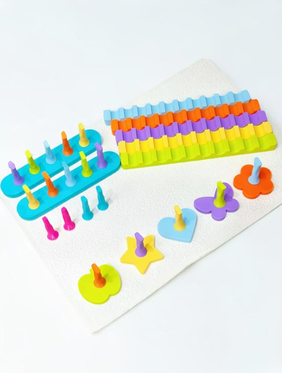 Pastel Colorful Nail Practice Stand & Brush Holder