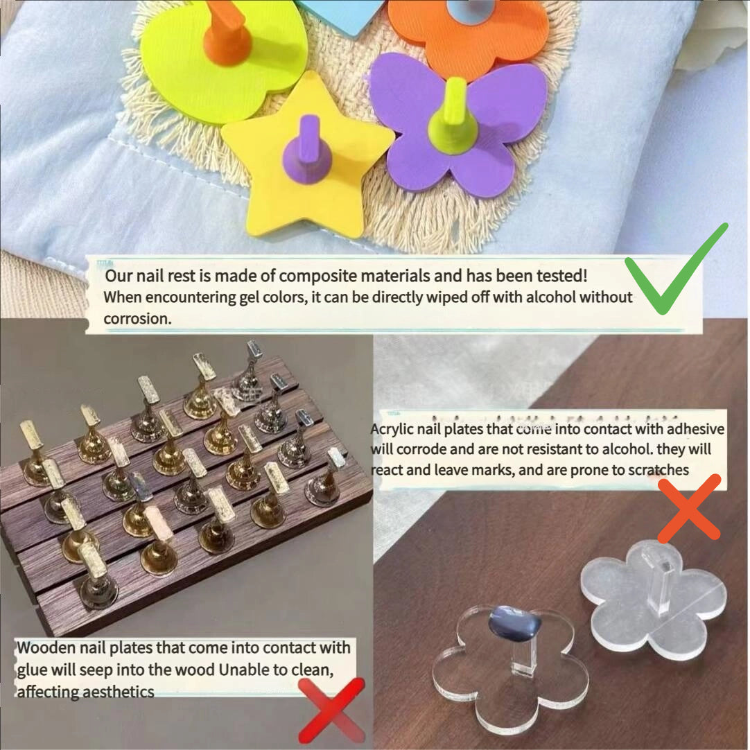 Pastel Colorful Nail Practice Stand & Brush Holder