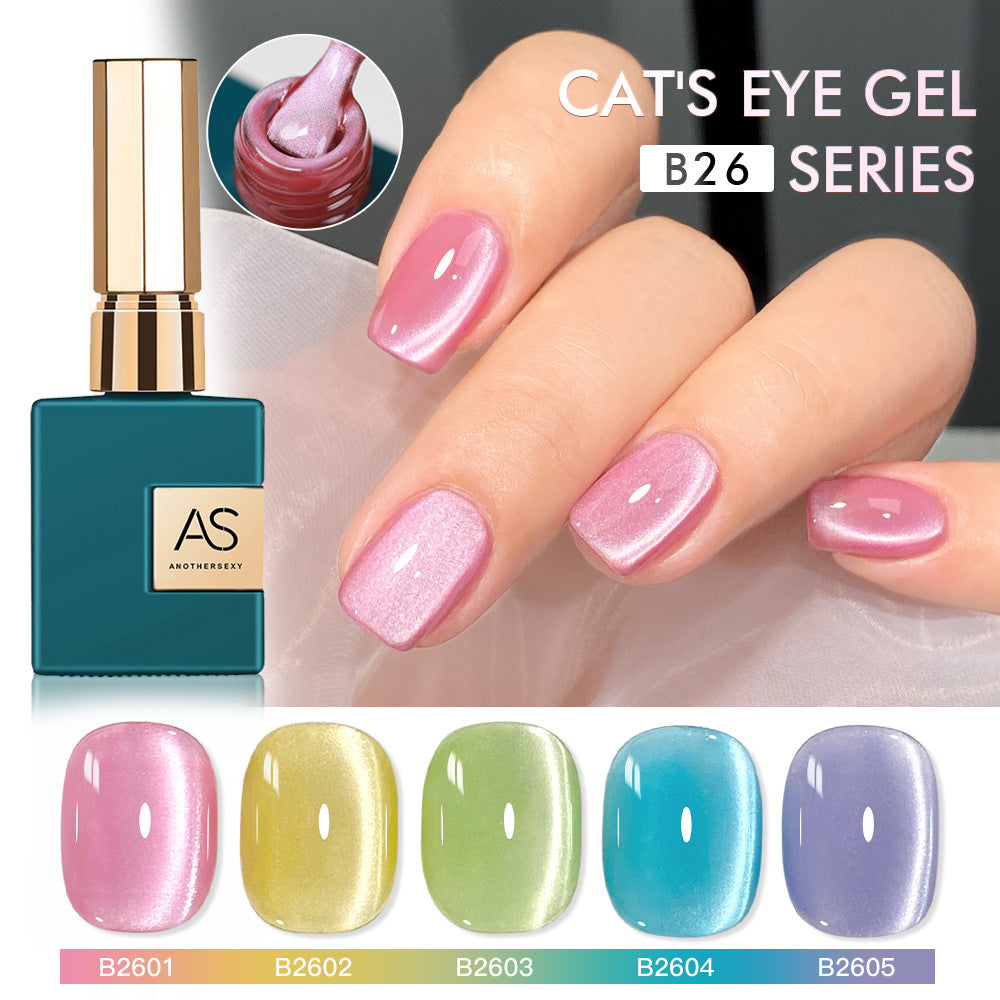 Rainbow Pastel Magnetic 5 Colors 15ml Cat Eye Gel Nail Set