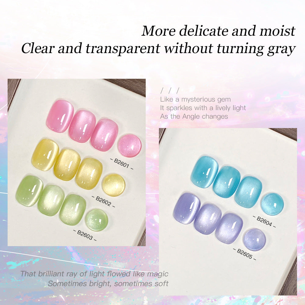 Rainbow Pastel Magnetic 5 Colors 15ml Cat Eye Gel Nail Set