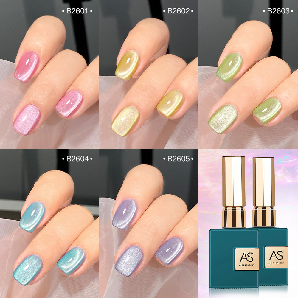 Rainbow Pastel Magnetic 5 Colors 15ml Cat Eye Gel Nail Set