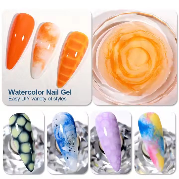 Blooming Gel Nail Polish β Watercolor Marble Ink Effect Gel for Nail Art