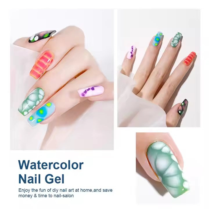 Blooming Gel Nail Polish β Watercolor Marble Ink Effect Gel for Nail Art