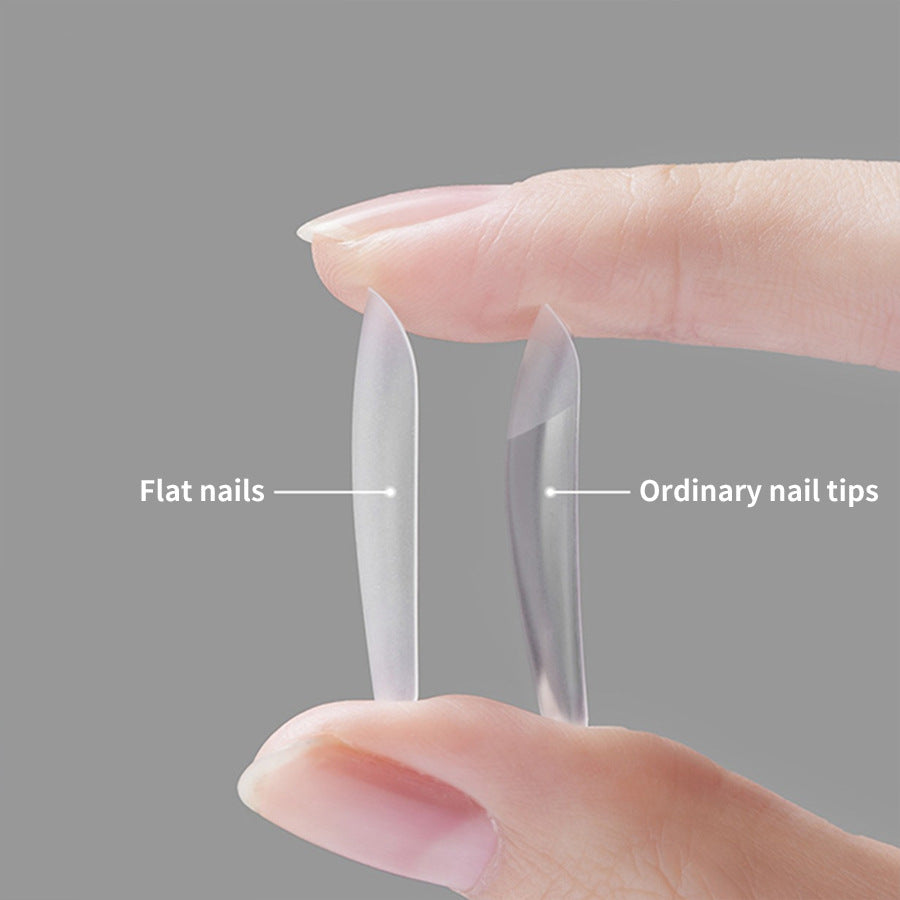 Matt Long coffin | Medium Stiletto Nail Jelly Tips 308Pcs Pre Etched Press on Nail