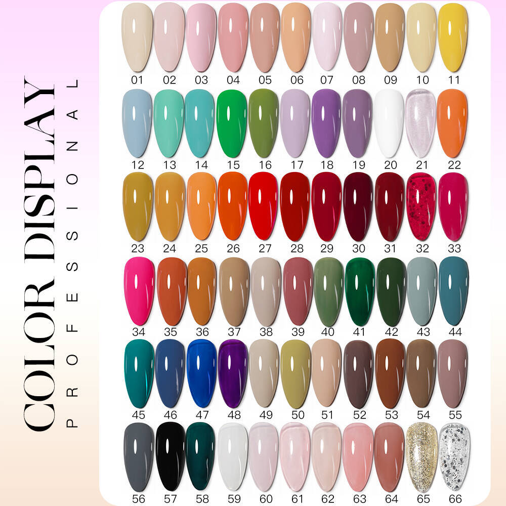 15ml HEMA & TPO-Free 66 Colors Gel Nail Polish Set