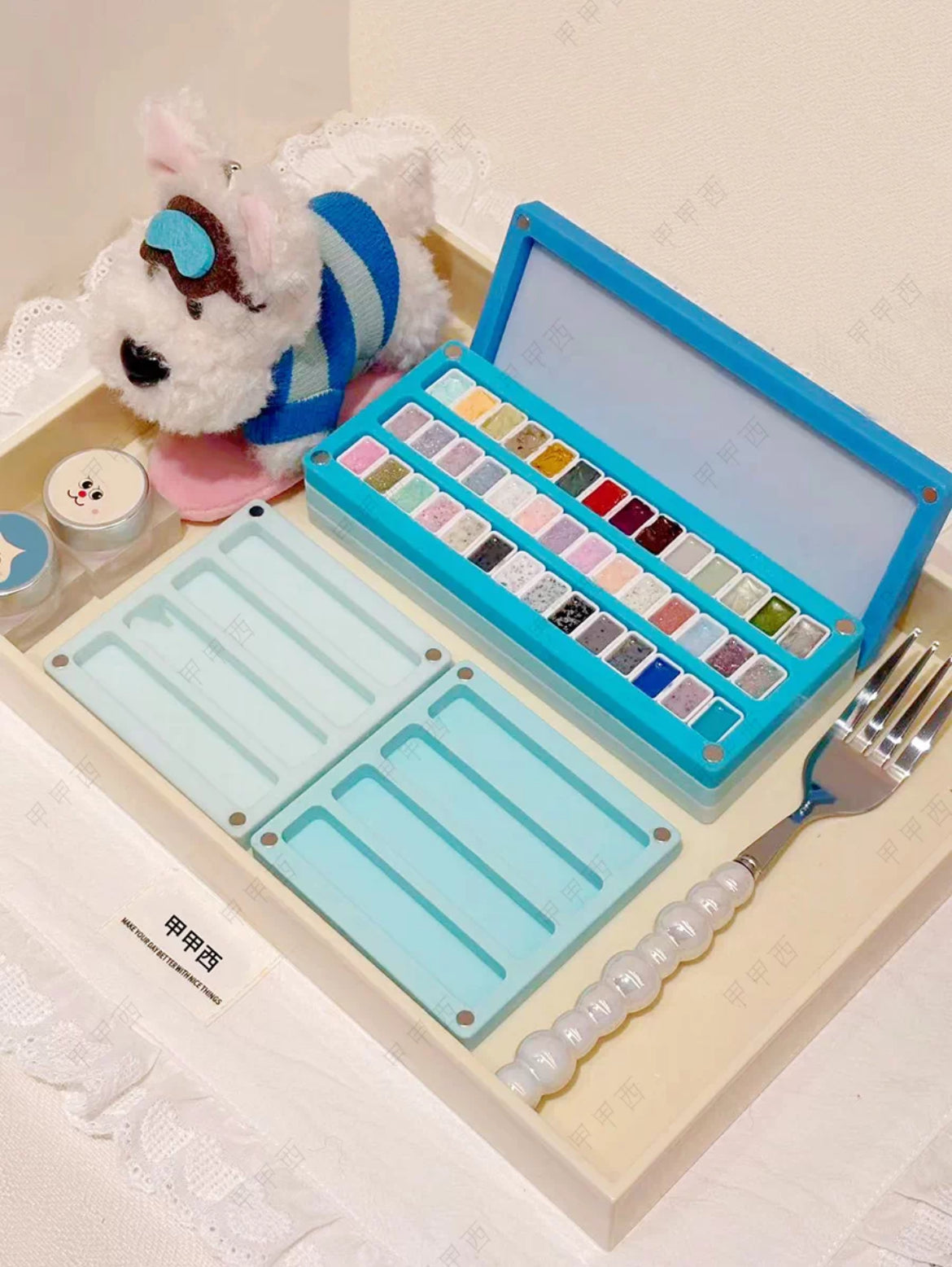 Dopamine Pastel Color Nail Gel Organizer Box – Multi-Layer Magnetic Storage