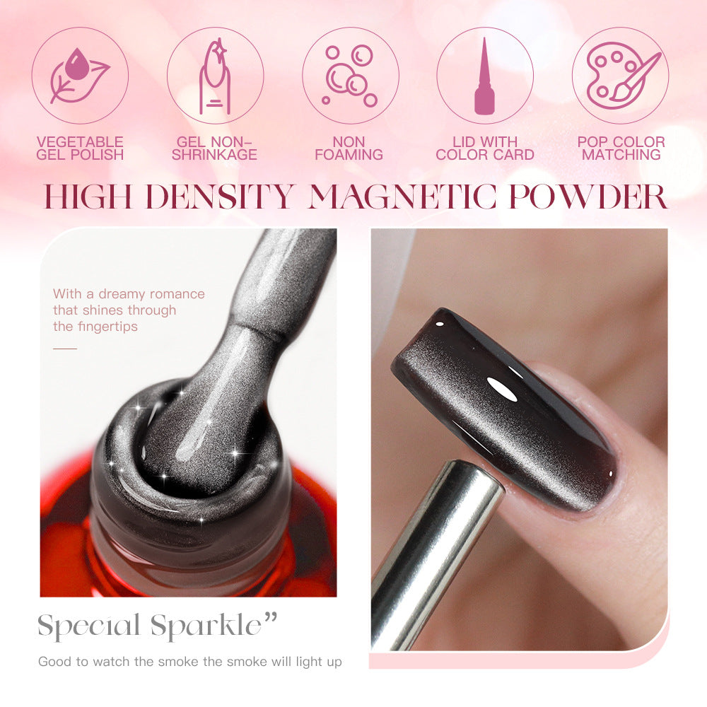 Luxury Shimmer Glass Cat Eye Gel Nail Polish – 9 Colors Gel Polish Set