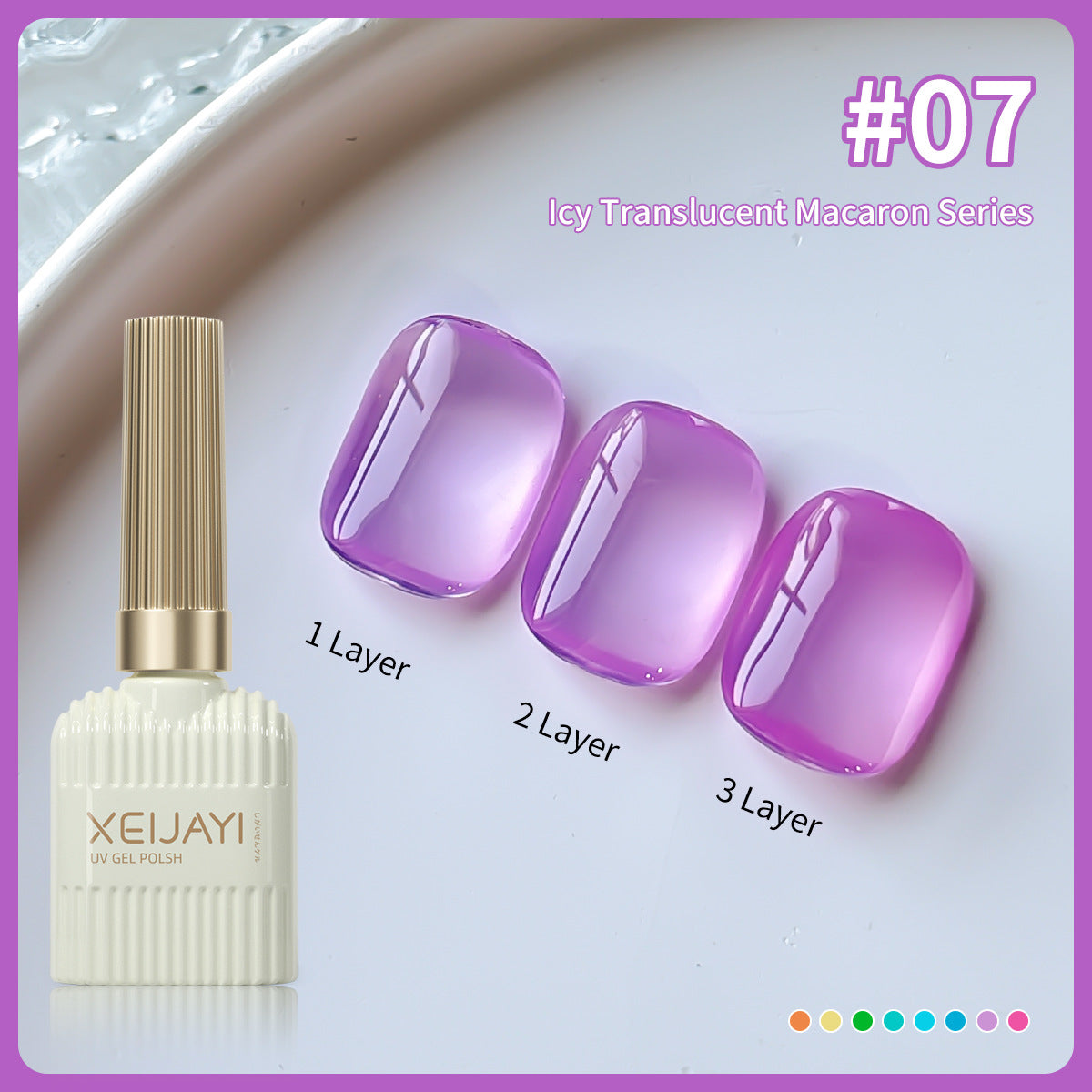 15ML 8PCS Jelly Gel Nail Polish Set - Sheer Ice Macaron Colors for Summer Nails